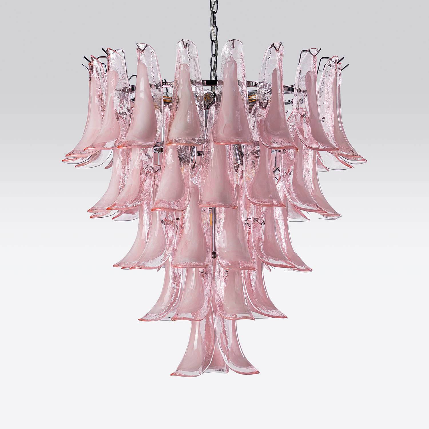 Kristallkrona Ø66xH75cm Rosa/Krom - Livorno | Taklampa | Kristallkrona | Vesani