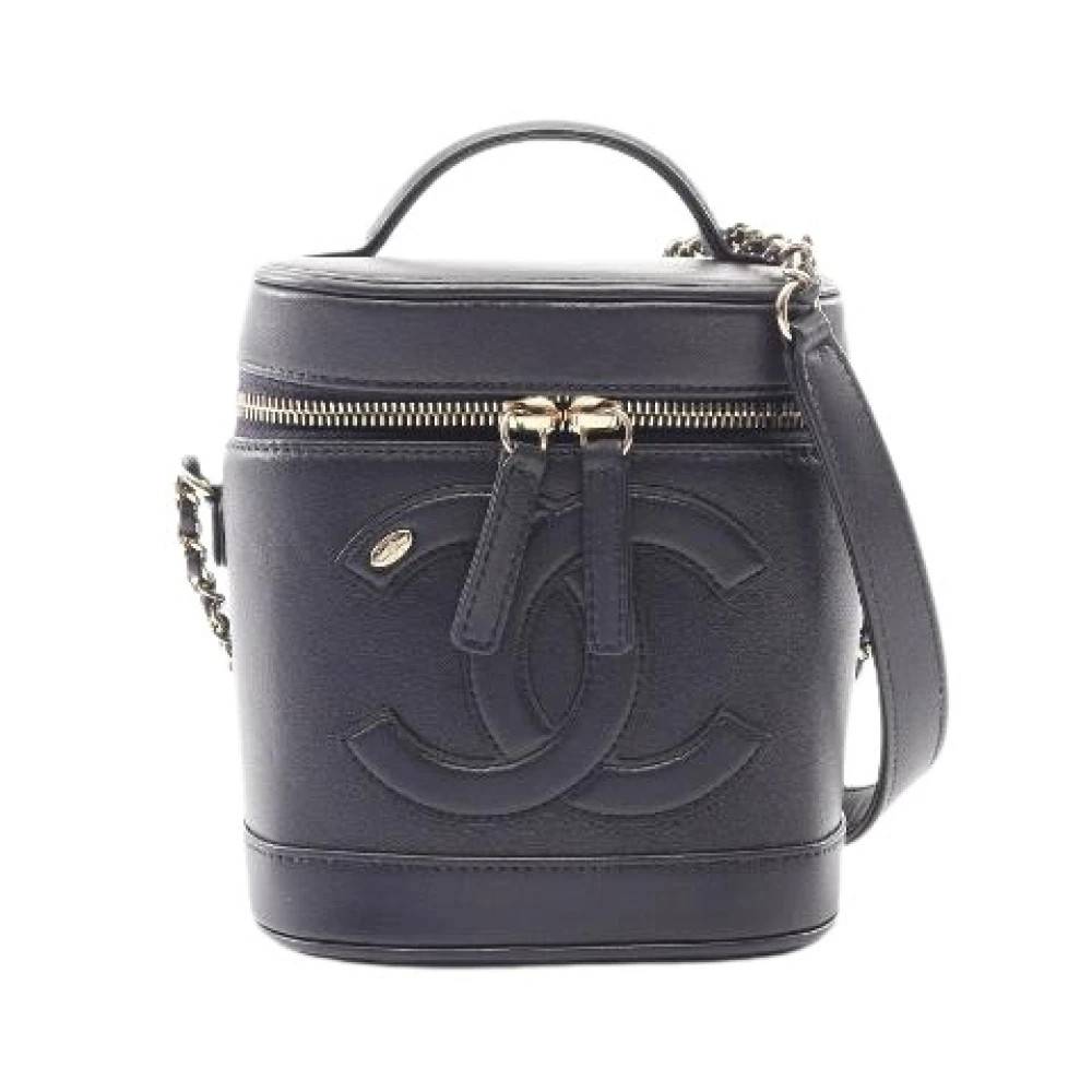 Chanel Vintage Pre-owned Coco Mark Lambskin 2way Håndtaske - Vintage - Dame - Blå - ONE SIZE - Uld