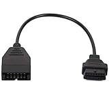 Universal OBD1 till OBD2-adapter, diagnostisk bilkabel, 12 till 16-stiftskontakt, kompatibel med bildiagnostiska system