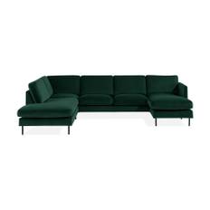 VILLEMO U-soffa med Divan Sammet Höger - U-soffor