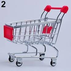 Stormarknad handvagn mini shoppingvagn skrivbordsdekoration förvaring leksak barn verktygsvagn låtsas spela leksaker barnvagnar