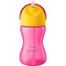 Philips Avent Sugerørskop 300 ml, Lyserød/Gul