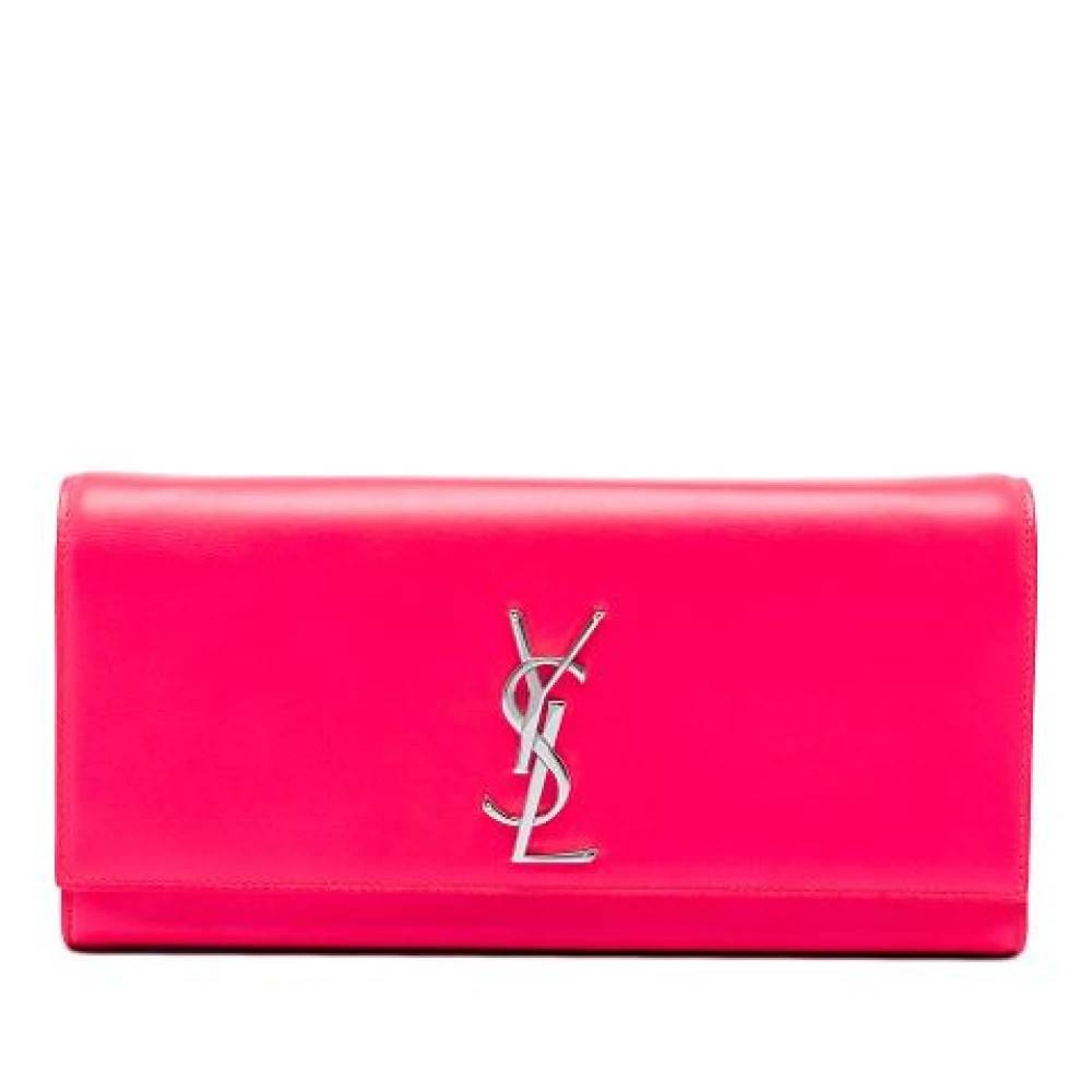 Yves Saint Laurent Vintage Pre-owned Cassandre Clutch Taske - Vintage - Dame - Lyserød - ONE SIZE - Læder