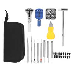 14pcs Watch Repair Kit Watch Case Opener Watch Battery Replacement Tool Kit with Carry Bag