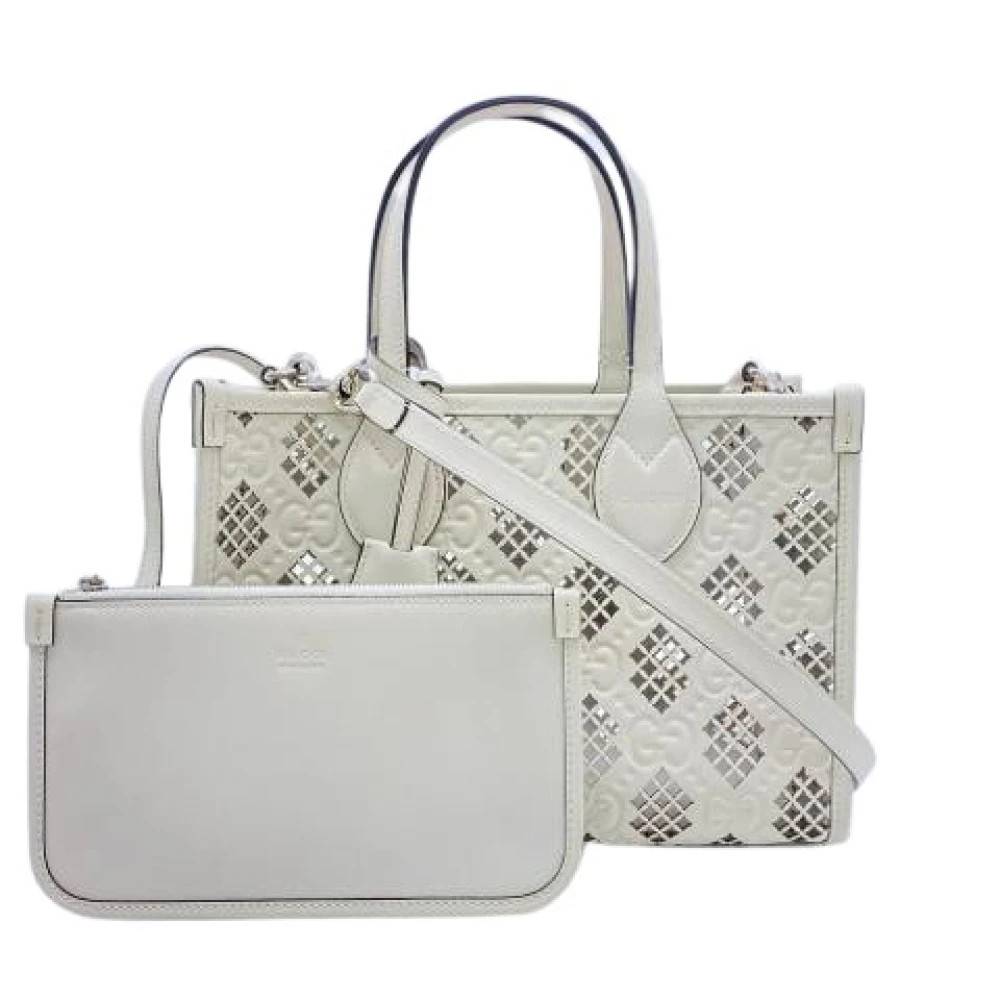 Gucci Vintage Pre-owned Vintage Tote Bag - Vintage - Dame - Hvid - ONE SIZE - Læder