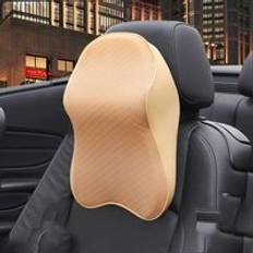 3d minne skum nackstöd auto nackstöd bil kudde justerbar bil nack kudde resor nack kudde stöd hållare sittkudde - Beige / 30 x 22 x 8cm