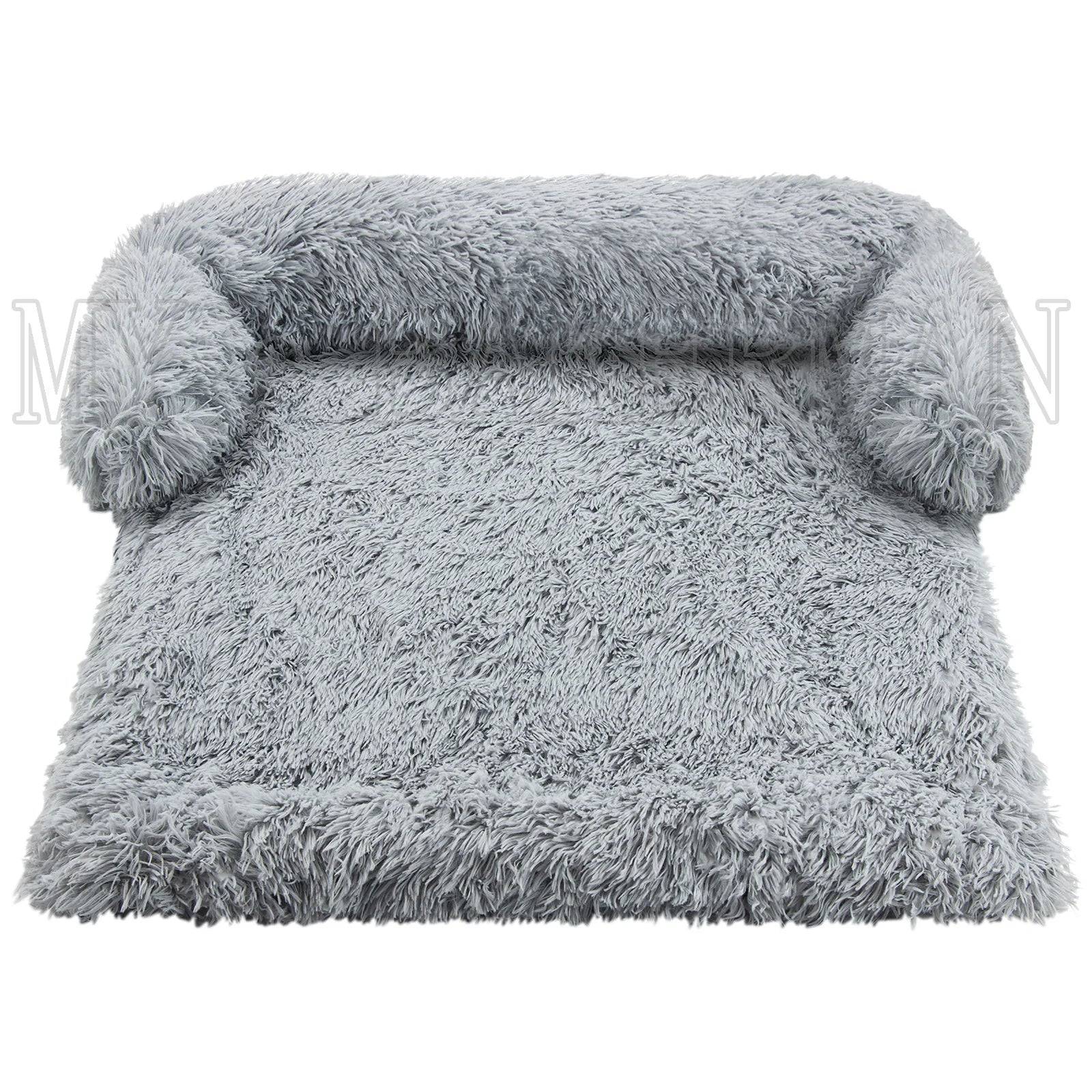 Warm Washable Sofa Bed for Dogs & Cats - light grey / L for 44IBS