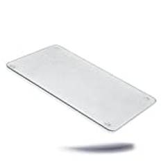 Kerafactum skärbräda transparent glasskärbräda köksbräda av glas | glasbräda mått 40 x 30 x 0,5 cm för att skära mat | spisskydd spisskydd skärbräda