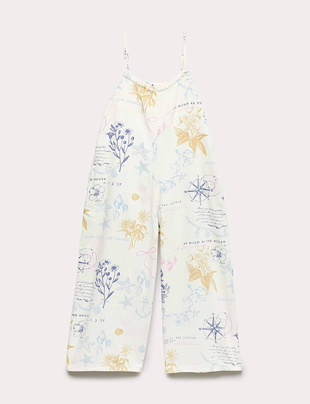 Denim Twill Wide Leg Jumpsuit (6-16 Yrs)