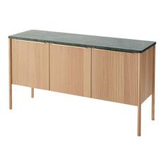 Jut Cabinet Oak/Green Marble