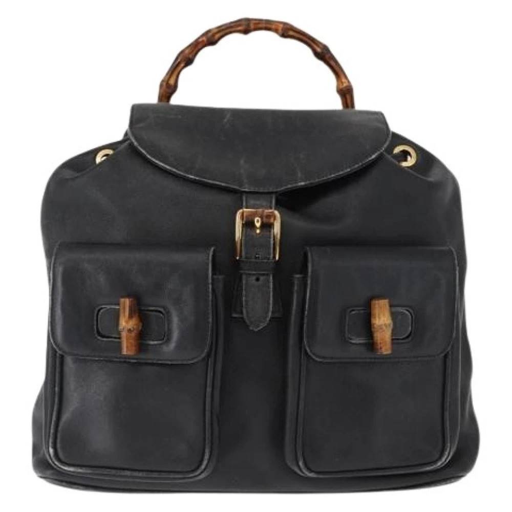 Gucci Vintage Pre-owned Vintage Rygsæk - Vintage - Dame - Sort - ONE SIZE - Læder