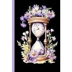 Hourglass notebook: Purple flowers