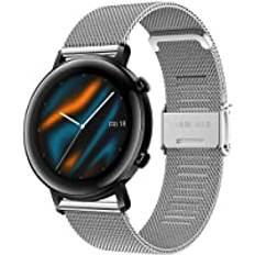 Songsier Huawei Watch GT 2 42 mm/GT 3 Pro 43 mm/GT 3 42 mm, 20 mm rostfritt stålarmband för Honor Watch Magic 2 42 mm/Galaxy Watch 3 41 mm/Galaxy Watch Active/Active 2