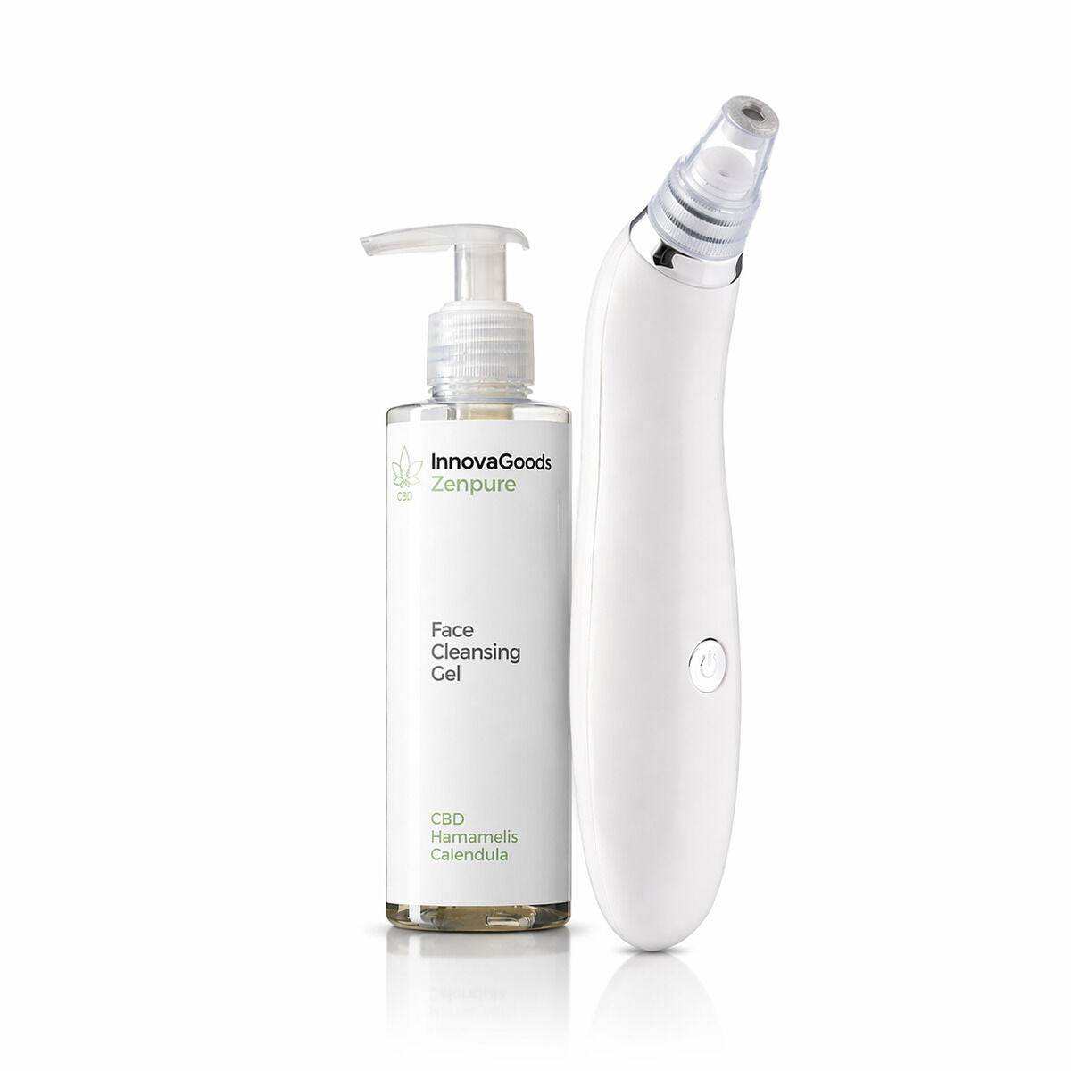 Electric Facial Blackhead Cleaner Pack and Zenpure CBD Facial Cleansing Gel 200 ml InnovaGoods