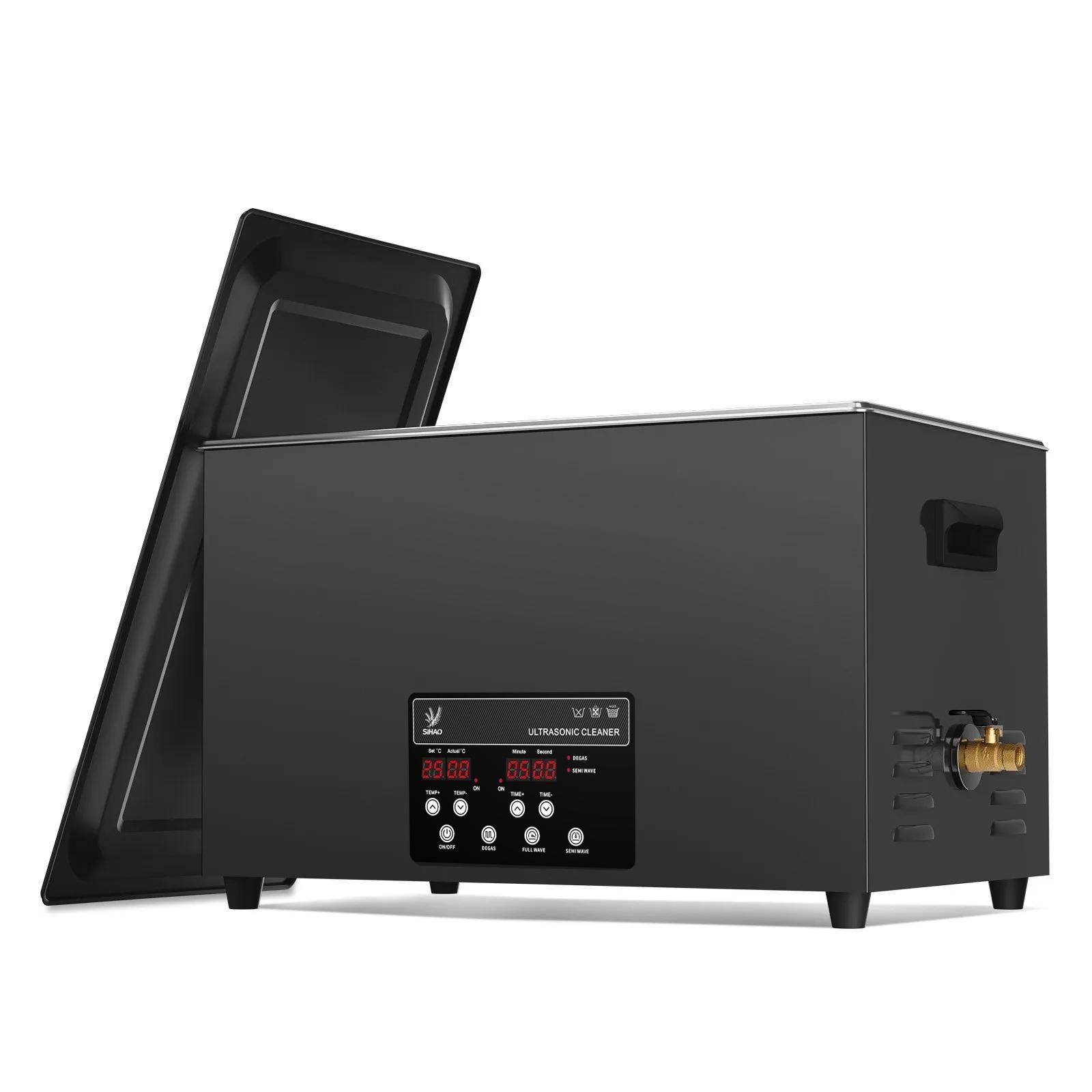 VEVOR 30L Ultraljudstvätt 600W Digital Ultraljudstvättmaskin 40kHz Industriell Ultraljudstvätt för Bettskena Smycken