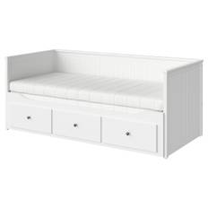 IKEA - HEMNES sovesofa 3 skuffer/2 madrasser, hvid/Åfjäll medium, 80x200 cm