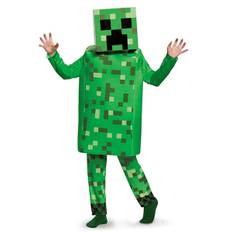Minecraft Dreng Creeper Pixel Dragt, Halloween Kostume til Børn L