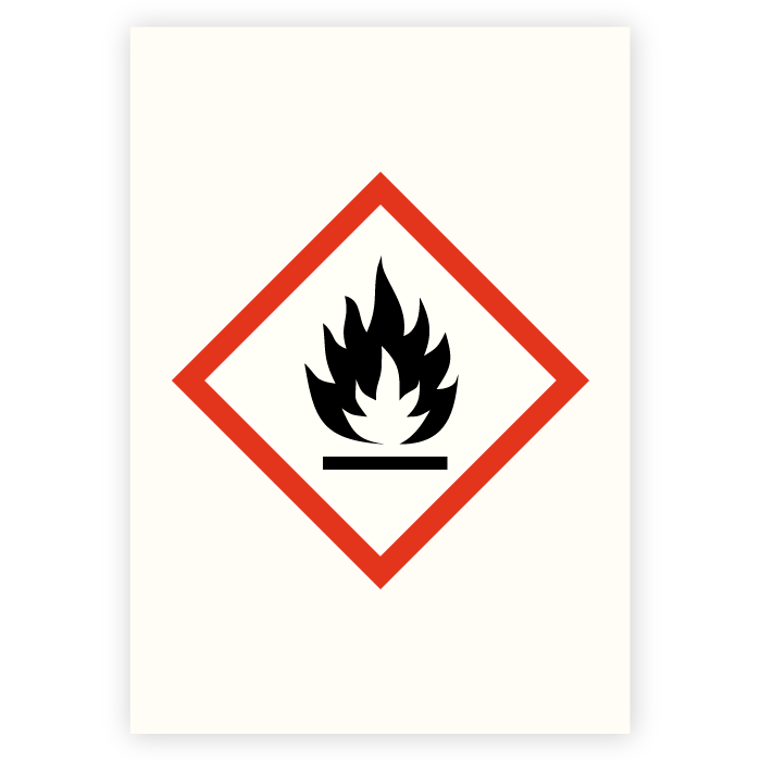 Extremt brandfarligt - GHS-farosymboler GHS02 (Flame), fler material - 297 x 210 mm