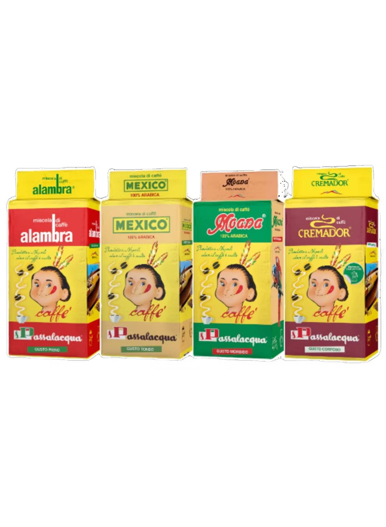 Prova på kaffepaket Passalacqua Vacpac malet kaffe 4x250g