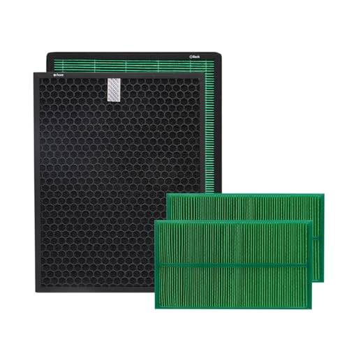 PUREBURG ersättnings-trye-filterset, kompatibel med COWAY Airmega Dual Clean APMS-1020A luftrenare och luftfuktare 2-i-1, H13 MAX2 filter 2-pack fuktfilter