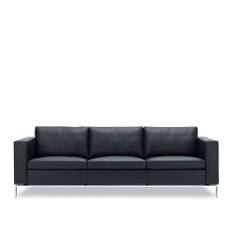 Walter Knoll - Foster 503 Sofa 3 Seater 503-30, Matt Brushed, Leather Cat. 40 Select 1356 Brown, Synthetic Glides - Soffor - Norman Foster - Brun