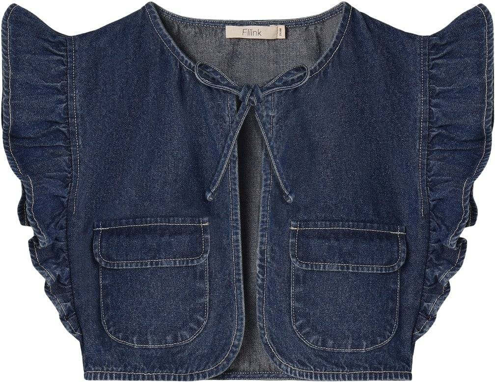 Fliink DON Waistcoat Stl. 5Y/110 unisex - Västar Från Magasin - Dark Denim Blue (5Y/110)
