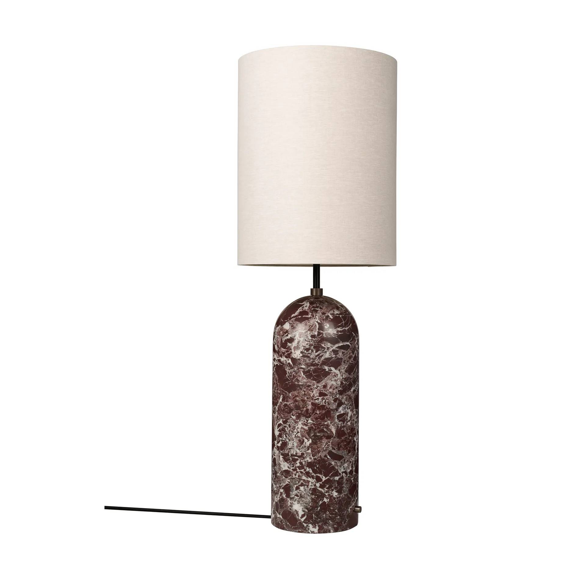 GUBI Gravity XL golvlampa Maroon marble-canvas
