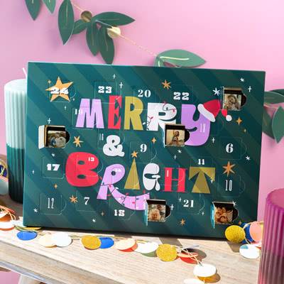 smartphoto Adventskalender med choklad Snöig jul