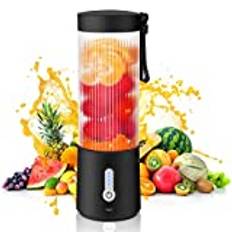 Rainpal Bärbar Blender, 450mL USB-Laddningsbar Bärbar Blender med 6 Blad, BPA-Fri Bärbar Blender för Shakes och Smoothies, Reseblender för Hemmabruk, Sport och Utomhusbruk