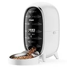 DUDUPET Automatisk kattmatsautomat - 3L kattmatare med skål i rostfritt stål, upp till 15 portioner/6 måltider per dag, ljudinspelningsfunktion, pingvindesign