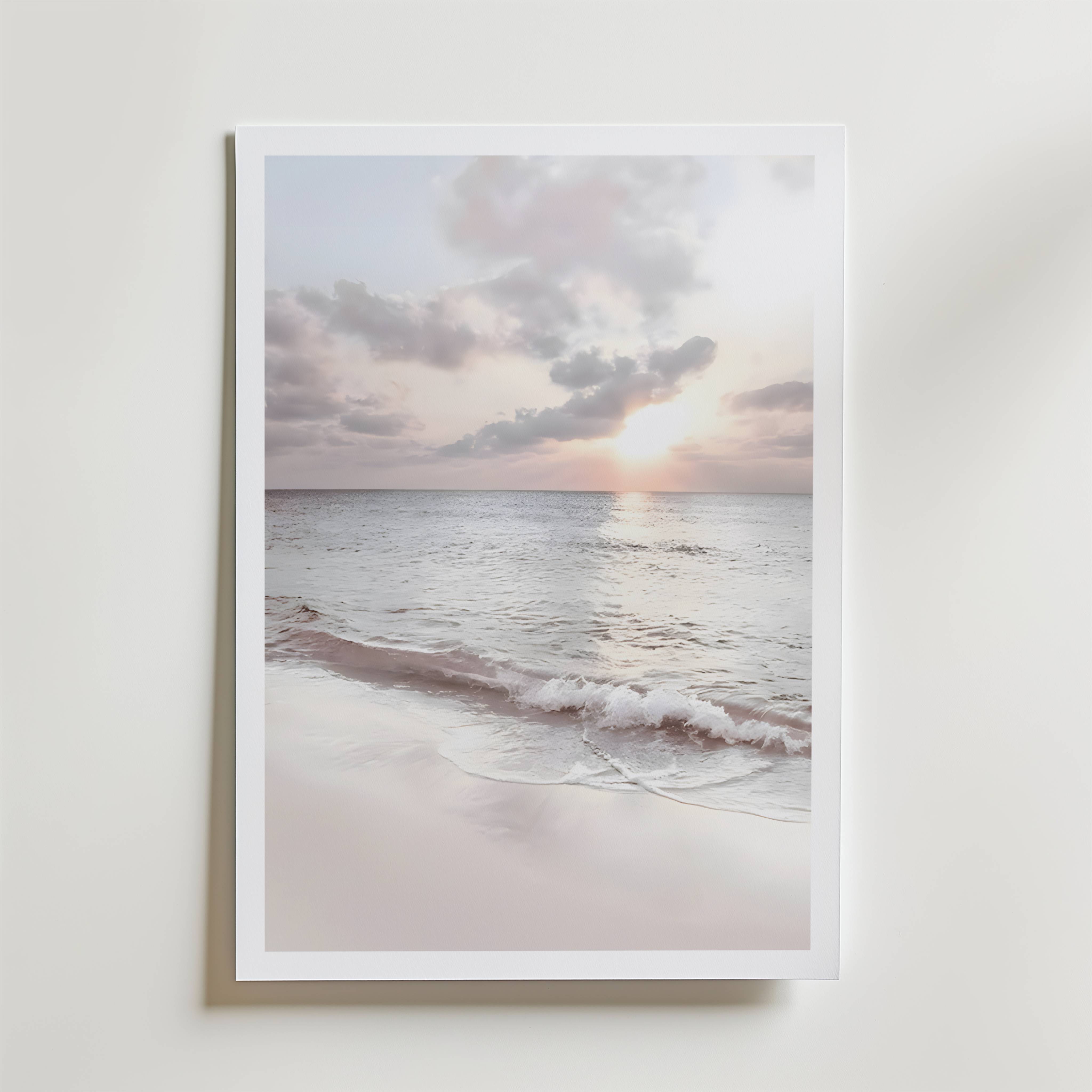 Soft Sunset Shore Poster - Fine Art Poster 100x140 cm