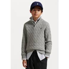 Polo Ralph Lauren CABLE KNIT COTTON QUARTER-ZIP JUMPER - Stickad tröja - andover heather