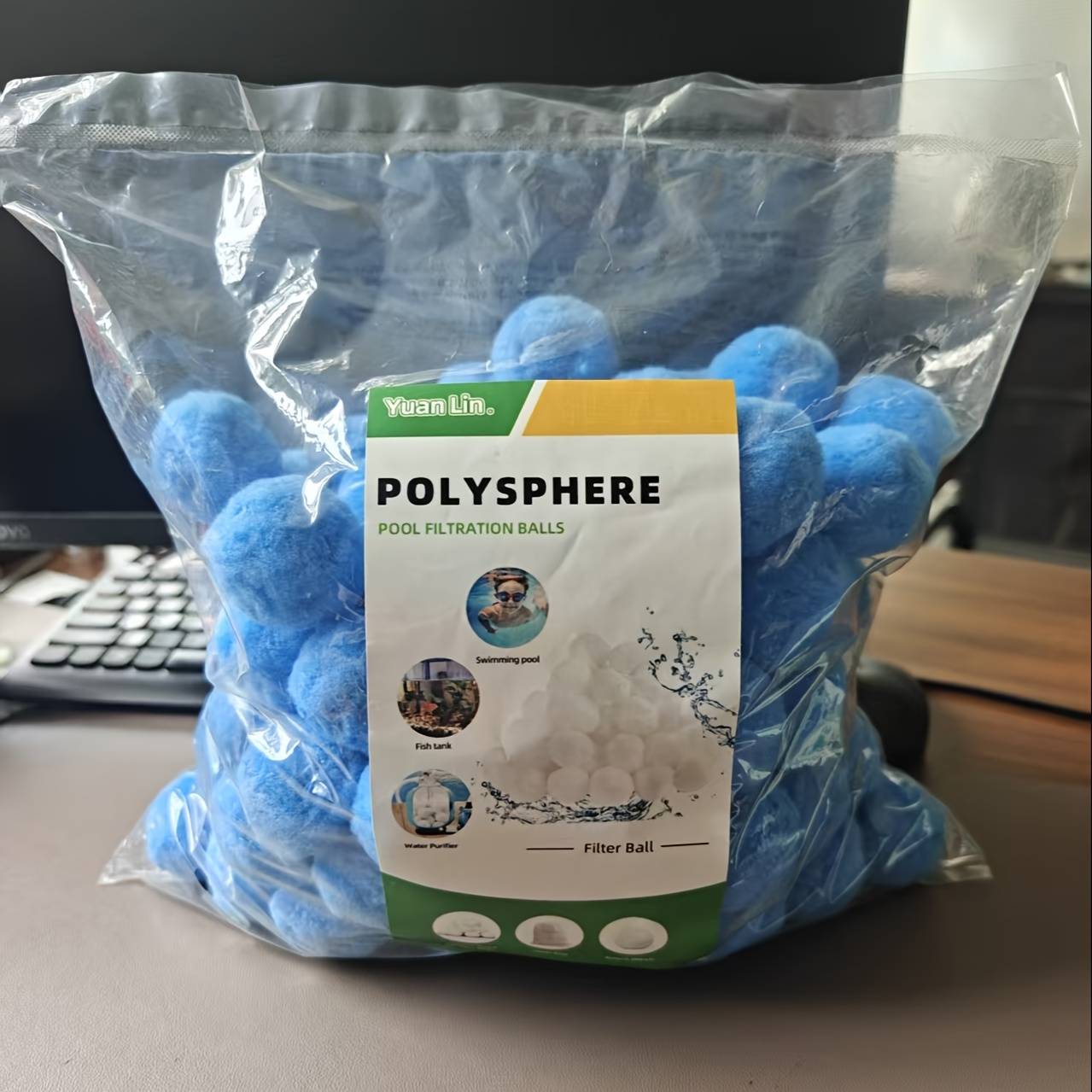Yuan Lin Reusable Pool Filter Balls (50kg Equivalent) - Technology, Upgraded 2nd Gen High- Replacement Filter Media For Swimming Pools, Spas, Hot Tubs, Aquariums & Water Systems - Compatible With Sand