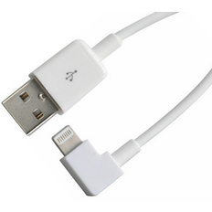 Lightning USB kabel - Vinklet - Hvid - 3 m