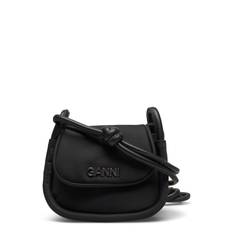 Knot Mini Flap Over Bags Crossbody Bags Black Ganni