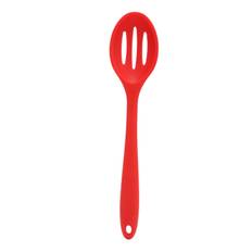3Pcs Silicone Cooking Spoon Easy to Clean Scratch Resistant Space Saving Kitchen Salad Spoon for L(for 6.5-9kg) röd