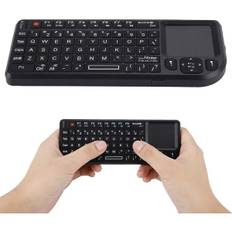 2,4 GHz trådløst touchpad-tastatur, supertyndt og let genopladeligt ultra mini tyndt USB-tastatur med baggrundsbelysning, plug and play, passer til HTPC, til PS3/4