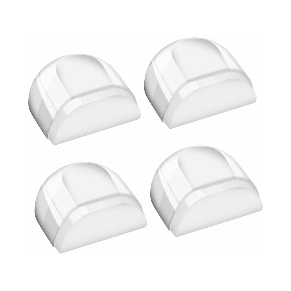 Dørstopper, materiale af høj kvalitet til hurtig installation og bred anvendelse på glatte gulve (transparent, 4 stk.)