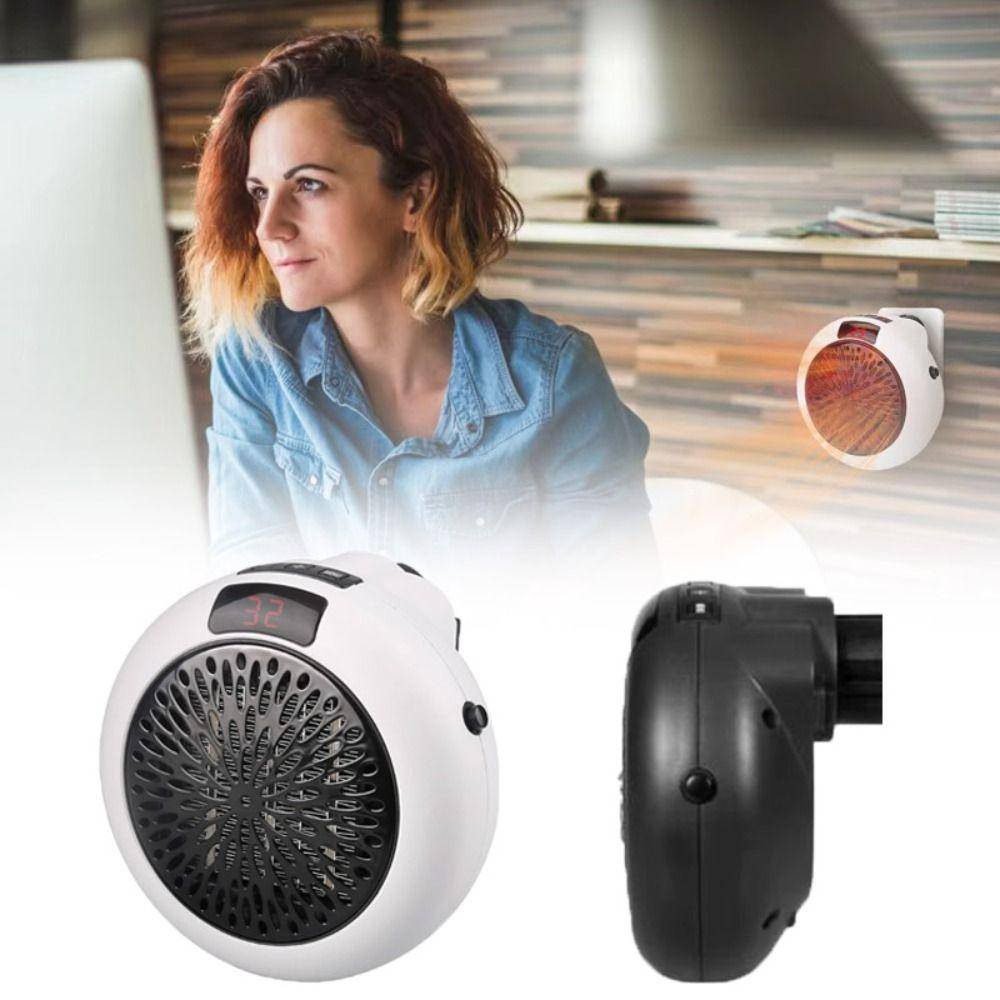Dual-Purpose Electric Heater Desktop Air Heater Remote Control Mini Heater  Bathroom Use