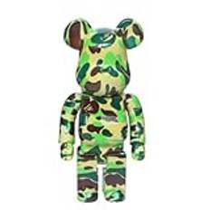 MKOLKGNE Kamouflage grön Be@rbrick 400 % Våldsamt Björn Skulptur Docka Barn Födelsedagspresent Hemdekoration Serie