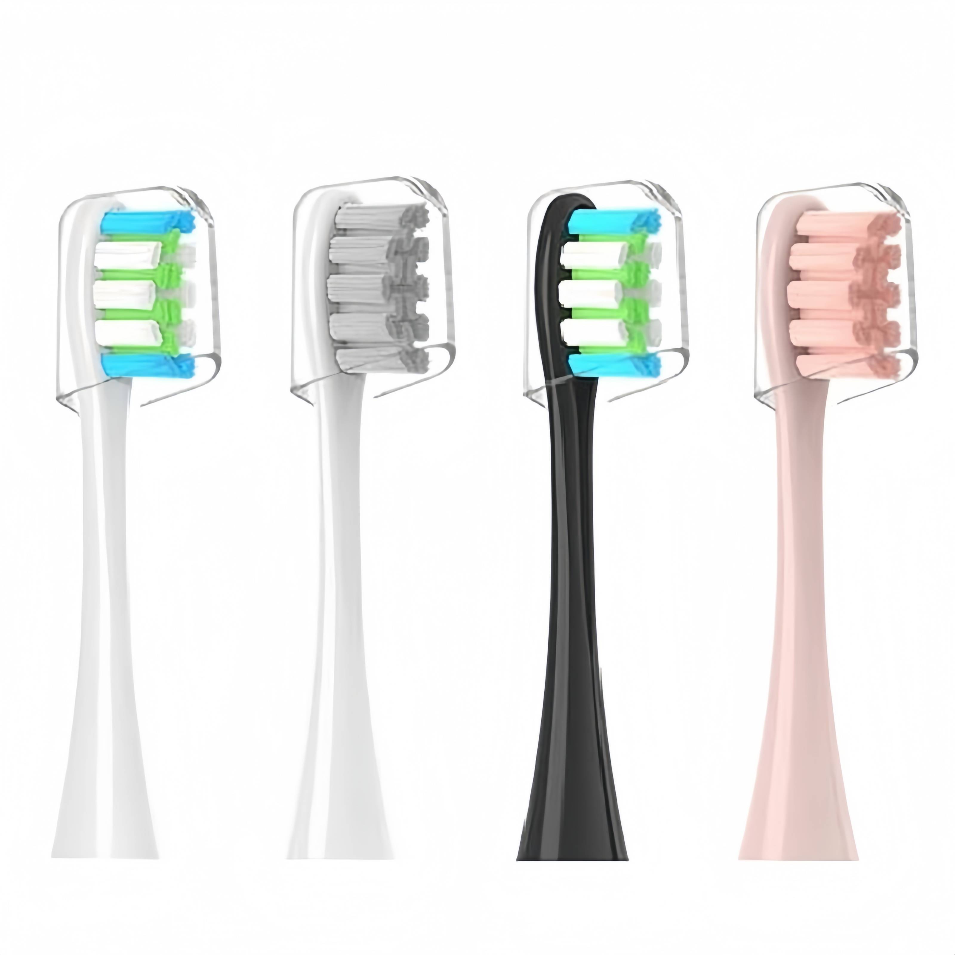 4 Pcs/Pack Electric Toothbrush Replacement Heads for Oclean All Models X Pro Elite, X, X Pro, Flow, F1, Air 2. With Hygienic Cap