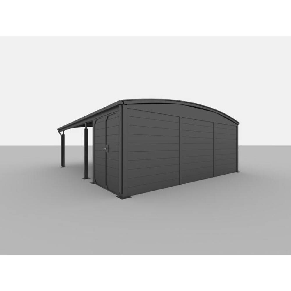 Allview skur Calux til carport dobbelt sort komposit plank