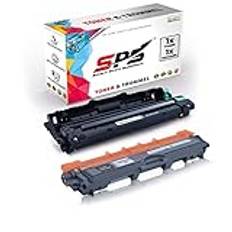SPS kompatibla tonerkassetter trumenhet för Brother DCP-9015 – TN241 DR241 | 2 x svart | 2 500 sidor