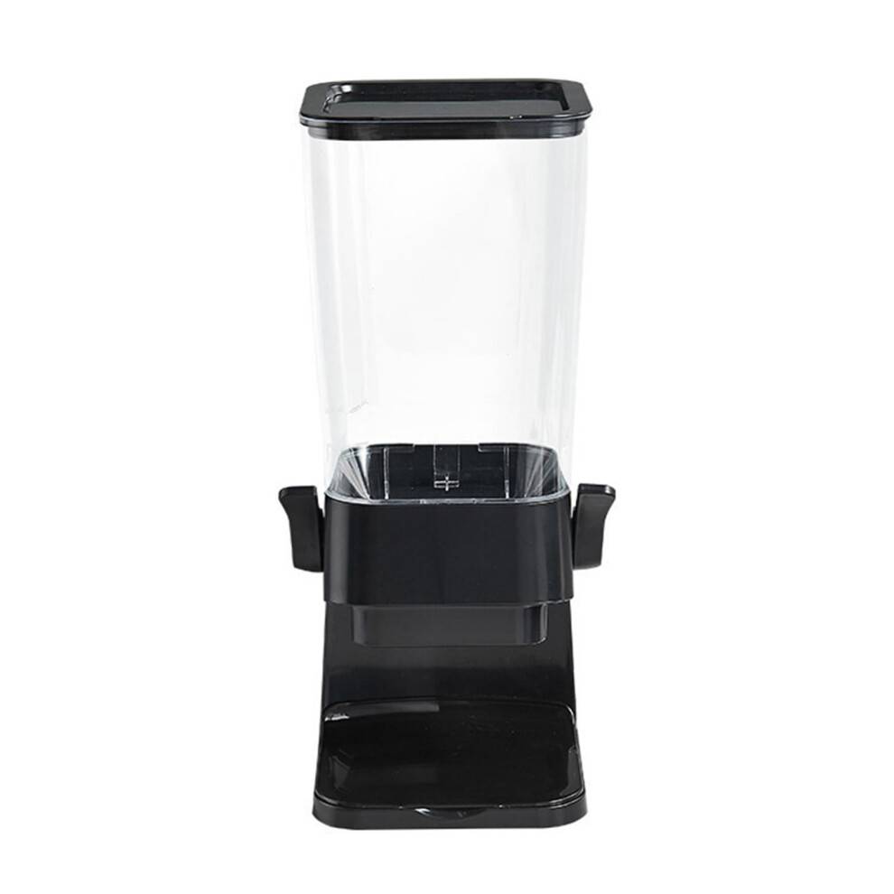 Poaug5,5L madopbevaringsdispenser til morgenmad, bordpladebeholder til tørfoder til ris, korn, snacks, havregryn - sort