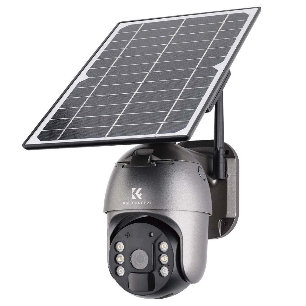 KENTFAITH 4G Solar Security Camera System Wireless LTE cctv Solar Camera PIR Motion Detection 2-Way Audio Built-in Battery 10400mAh 2K Infrared Night Vision 20m/65.6ft EU Version