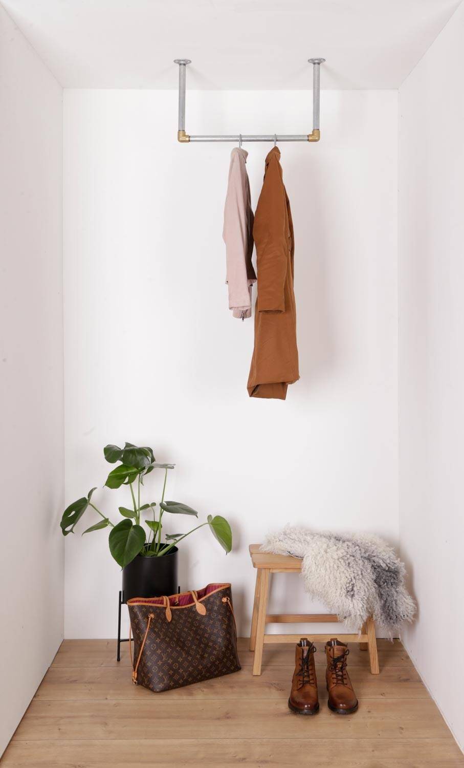 Bøjlestang WILLIAM sølv med messing