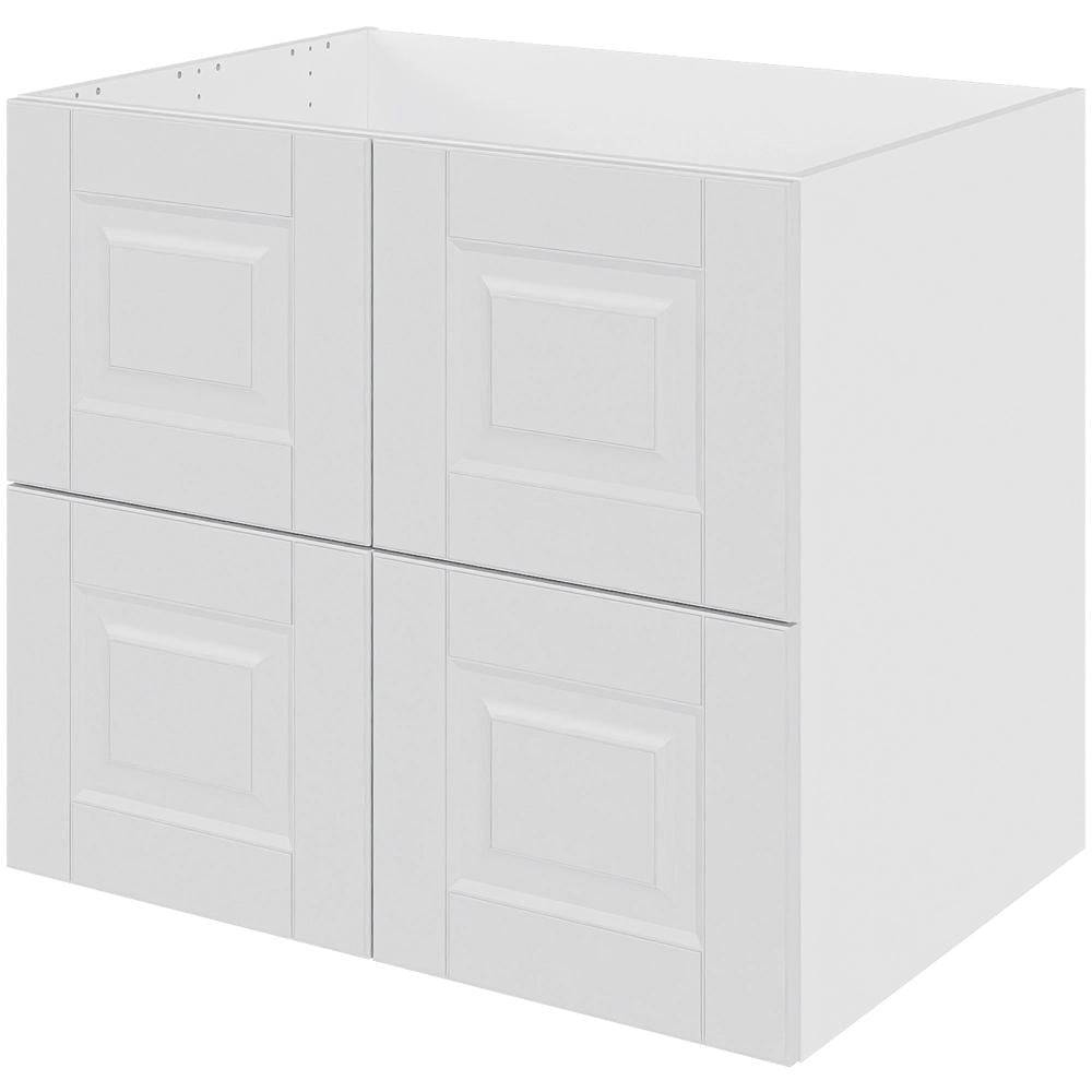 Multi-Living 2 skuffelook Romantik - Vaskeskab 80 cm med affaldsstativ og låge.