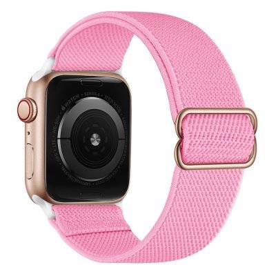 Elastiskt Nylonarmband Apple Watch 45mm Series 9 Rosa
