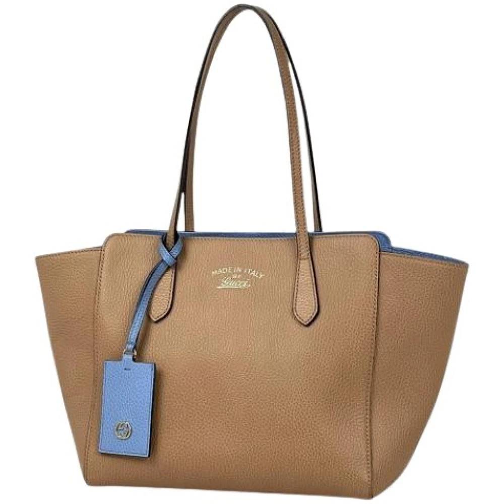 Gucci Vintage Pre-owned Laeder gucci-tasker - Vintage - Dame - Beige - ONE SIZE -