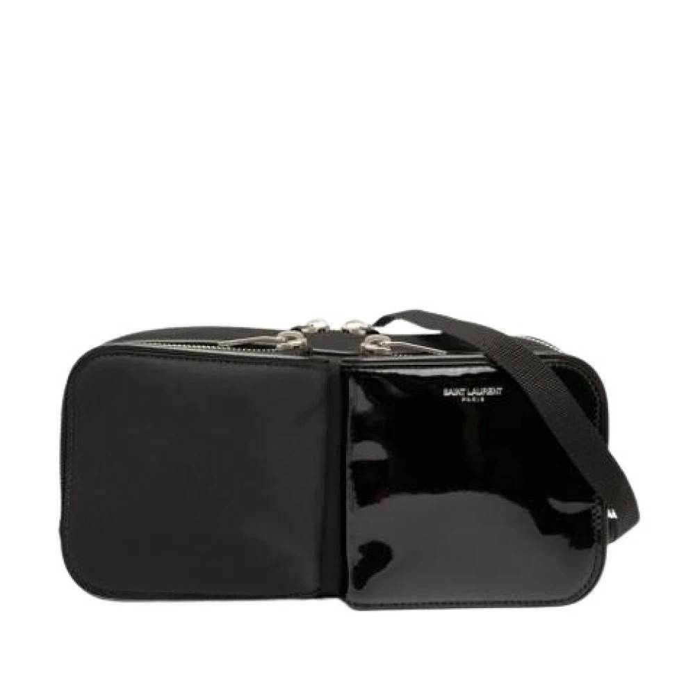 Saint Laurent Vintage Pre-owned Patent Nylon Skuldertaske - Vintage - Dame - Sort - ONE SIZE - Uld